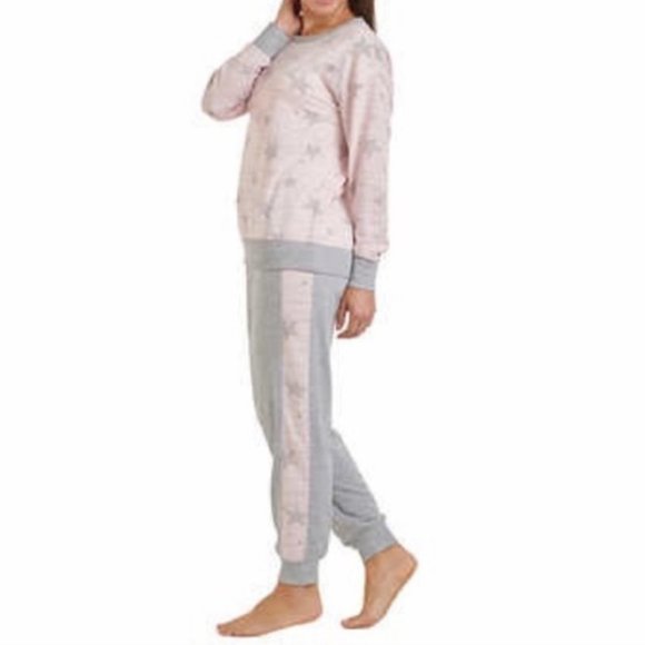 Splendid 2 Piece Pink & Gray Stars Pajama Set - Picture 3 of 7